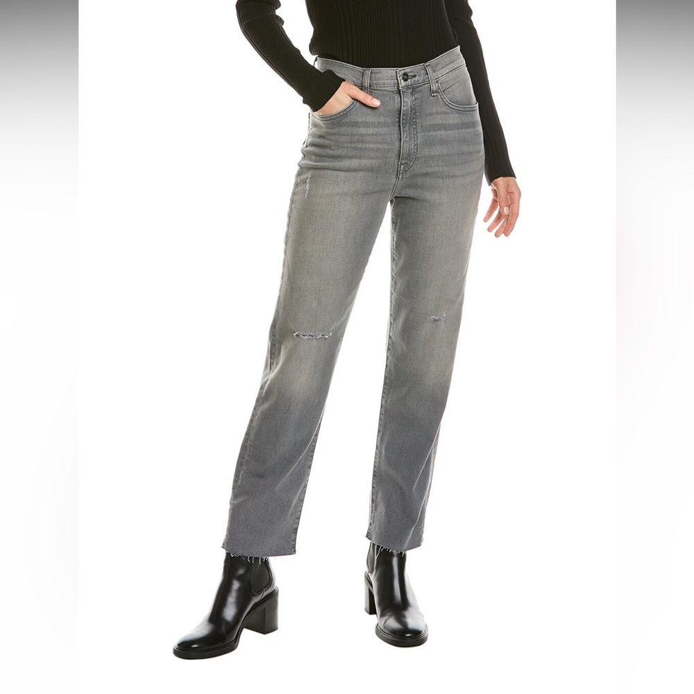 NWT Hudson Kass High Rise Straight Gray Ankle Jeans